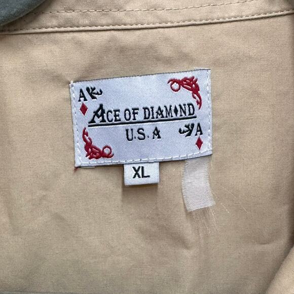 Ace of Diamonds XL Vintage Western Shirt Embroidered Horseshoe Design Rodeo - Picture 6 of 11